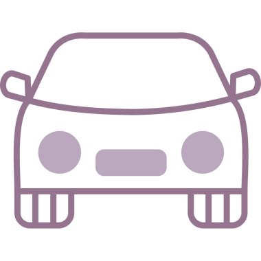 Otomobil Düz Vektör Simgesi