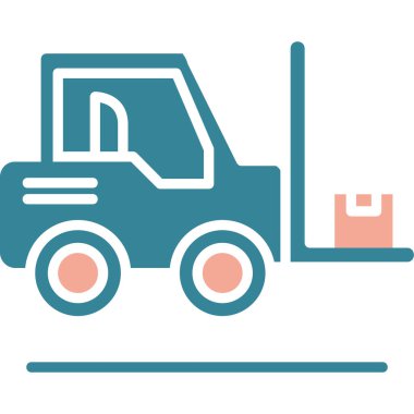 forklift. Web simgesi basit illüstrasyon
