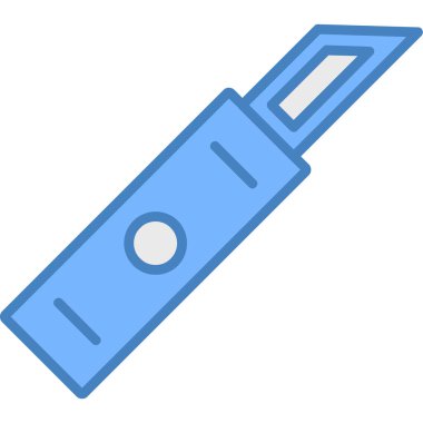 Kesici simgesi vektör illüstrasyonu