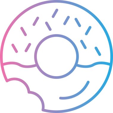 Çörek simgesinin vektör illüstrasyonu