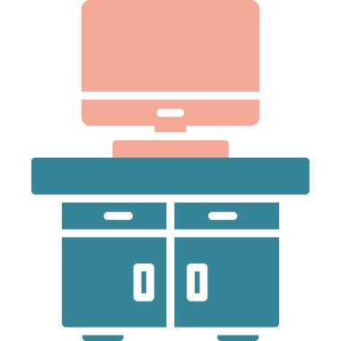 Mutfak. Web simgesi basit illüstrasyon