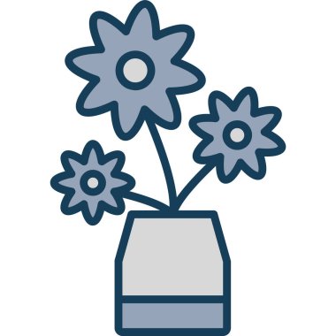 çiçek simgesi vektör illüstrasyonu