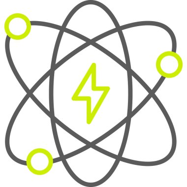 Moda biçimi izole edilmiş arkaplanda atomik enerji simgesi