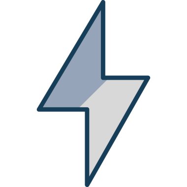 Şimşek simgesi ile ana hatları doldurulmuş