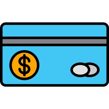 Kredi kartları izole edilmiş simge