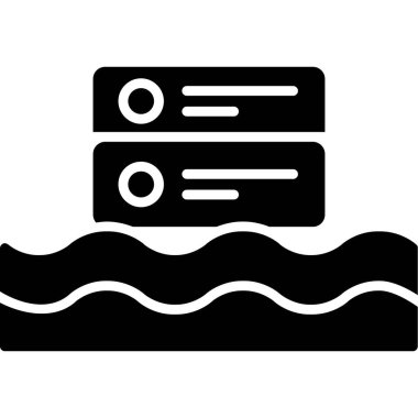 Yüzme havuzu ikonu. Basit tasarım