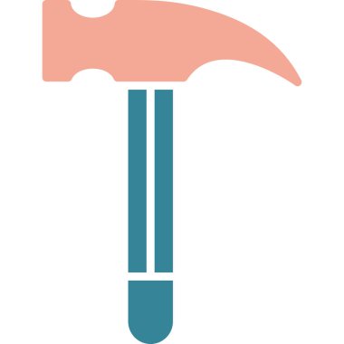 Çekiç simgesinin vektör illüstrasyonu