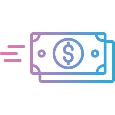 Dolar vektör simgesi modern basit illüstrasyon