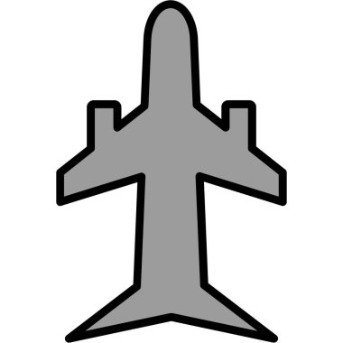 Uçak simge vektör çizim