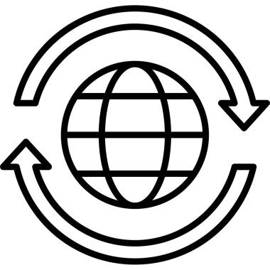 Küresel simge vektör illüstrasyonu