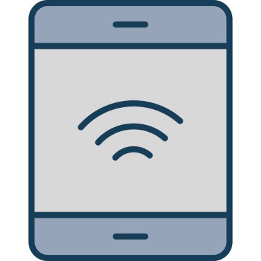 mobile phone vector icon. flat design style.