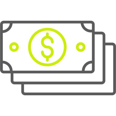 para nakit simgesi ana hatları biçiminde