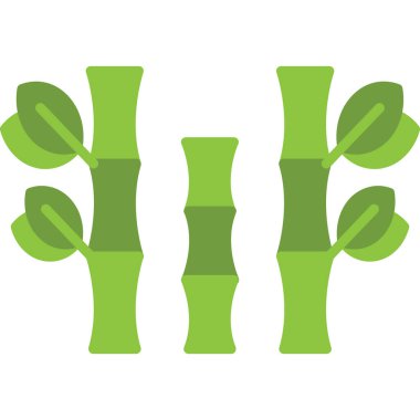 bambu bitkisinin vektör simgesi tasarımı