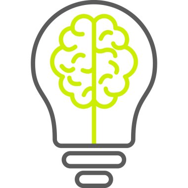 Beyin. Web simgesi basit illüstrasyon