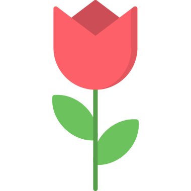 Çiçek. Web simgesi basit illüstrasyon