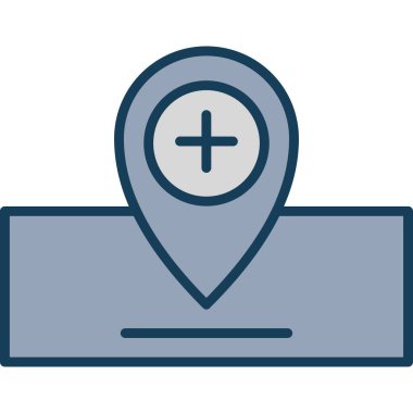 harita pin ikonu vektör illüstrasyonu