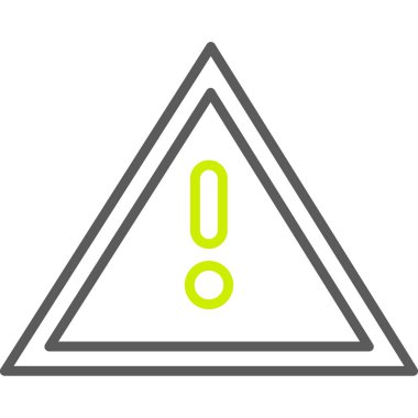 Beyaz arkaplanda izole edilmiş ana hat biçiminde ünlem simgesi simgesi. ünlem sembolü