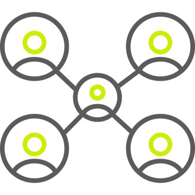 noktalı diyagram düz vektör simgesi