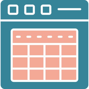 Takvim simgesi vektör illüstrasyonu