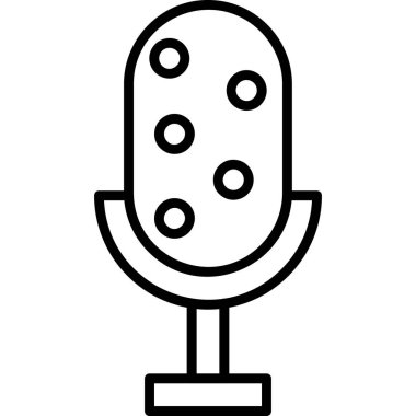 Mikrofon. Web simgesi basit illüstrasyon