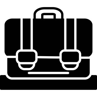 Bavul. Web simgesi basit bir illüstrasyon. seyahat