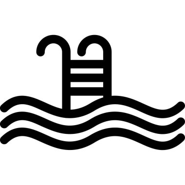 havuz vektörü ince çizgi simgesi