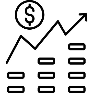 grafik grafik simgesi, basit vektör illüstrasyonu