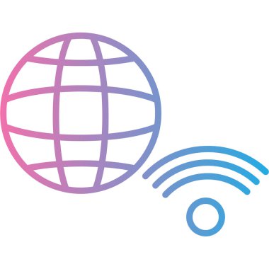 Wifi İnternet Vektör Simgesi Kolayca düzenleyebilen