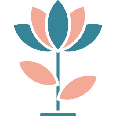 Çiçek. Web simgesi basit illüstrasyon