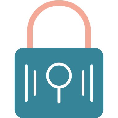 Kilit. Web simgesi basit illüstrasyon