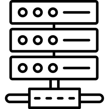 Sunucu. Web simgesi basit illüstrasyon