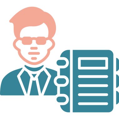 İş adamı simgesi vektör illüstrasyonu