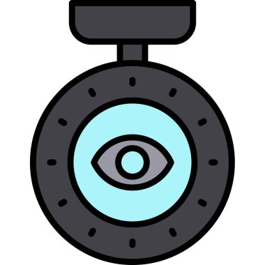 Bir çizgi film ve mavi gözün vektör çizimi