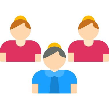 insanlar düz vektör simgesi