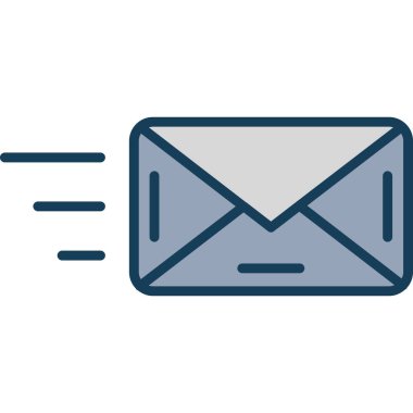 e- posta zarfı izole edilmiş simge