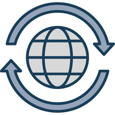 küresel ağ simgesi. özet küresel vektör illüstrasyonu