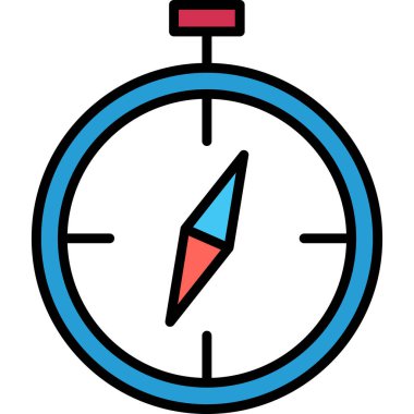 Pusula. Web simgesi basit illüstrasyon