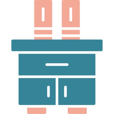 Dolap. Web simgesi basit illüstrasyon