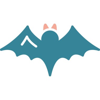 Şirin yarasa cadılar bayramı ikonu.