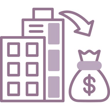 İnşa vektörü illüstrasyon tasarımlı bir dolar çantası