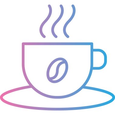 Kahve. Web simgesi basit illüstrasyon