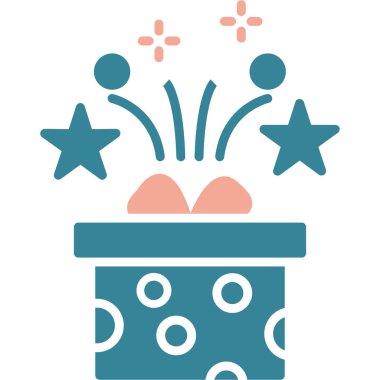 Doğum günü kutusunda mumlar, illüstrasyon, vektör, beyaz arkaplan.