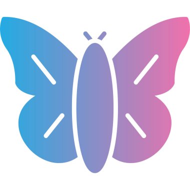 Kelebek. Web simgesi basit illüstrasyon