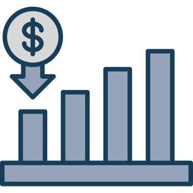iş ve yatırım düz vektör simgesi