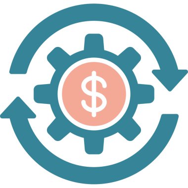 Mali Ayarlar düz vektör simgesi