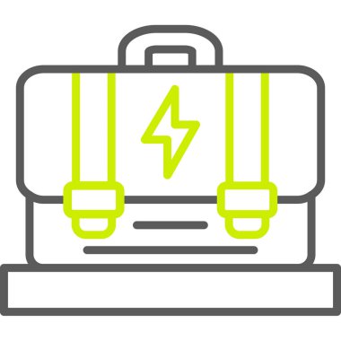 elektrikli araba pil simgesi ana hat biçiminde