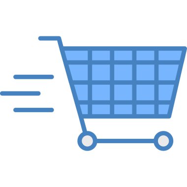 Alışveriş arabası simgesi - taslak biçiminde