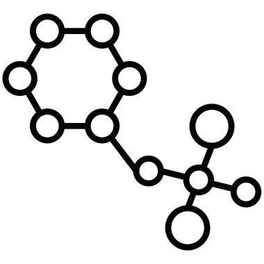 Moleküler yapısı vektör simgesi