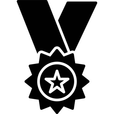 Madalya. Web simgesi basit illüstrasyon