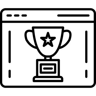 kupa simgesi, vektör illüstrasyonu